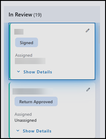 Highlighted Workflow item